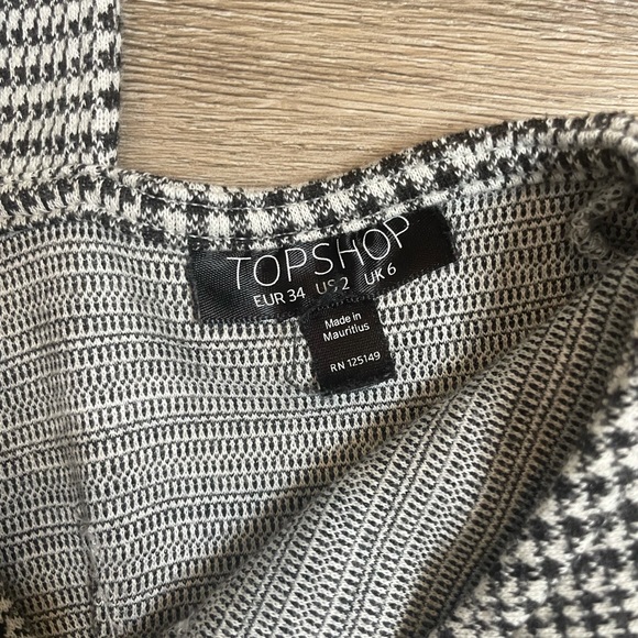 Topshop houndstooth embroidered floral mini dress - Picture 3 of 5